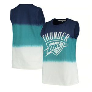 Oklahoma City Thunder Junk Food Women's Muscle Dip Dye Tank Top - Blue